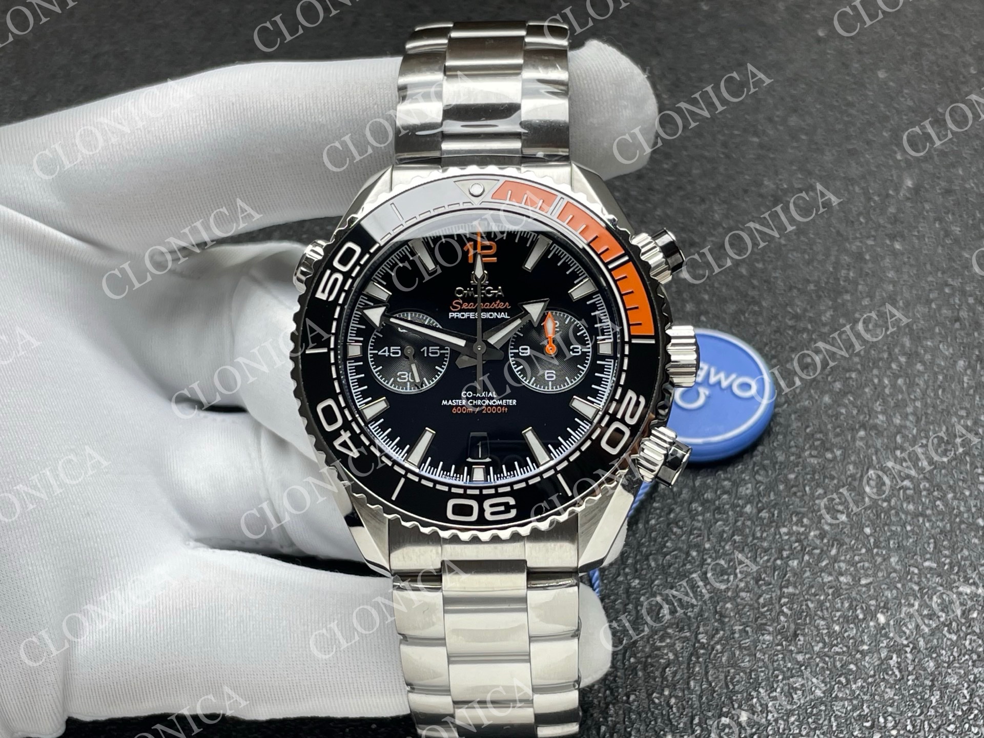 PLANET OCEAN MASTER CHRONOMETER BLACK CERAMIC BEZEL BLACK DIAL
