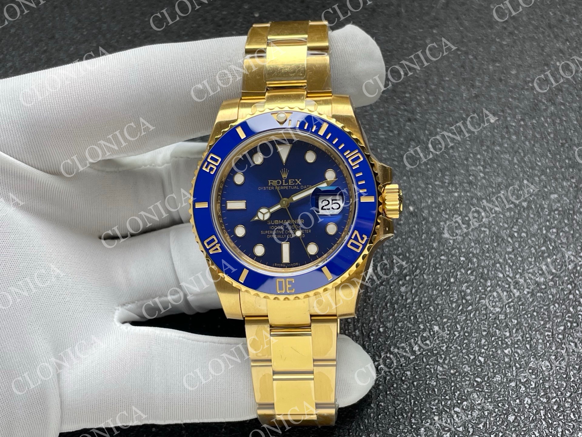 SUBMARINER 116610 40MM BLUE CERAMIC 904L YG BLUE DIAL