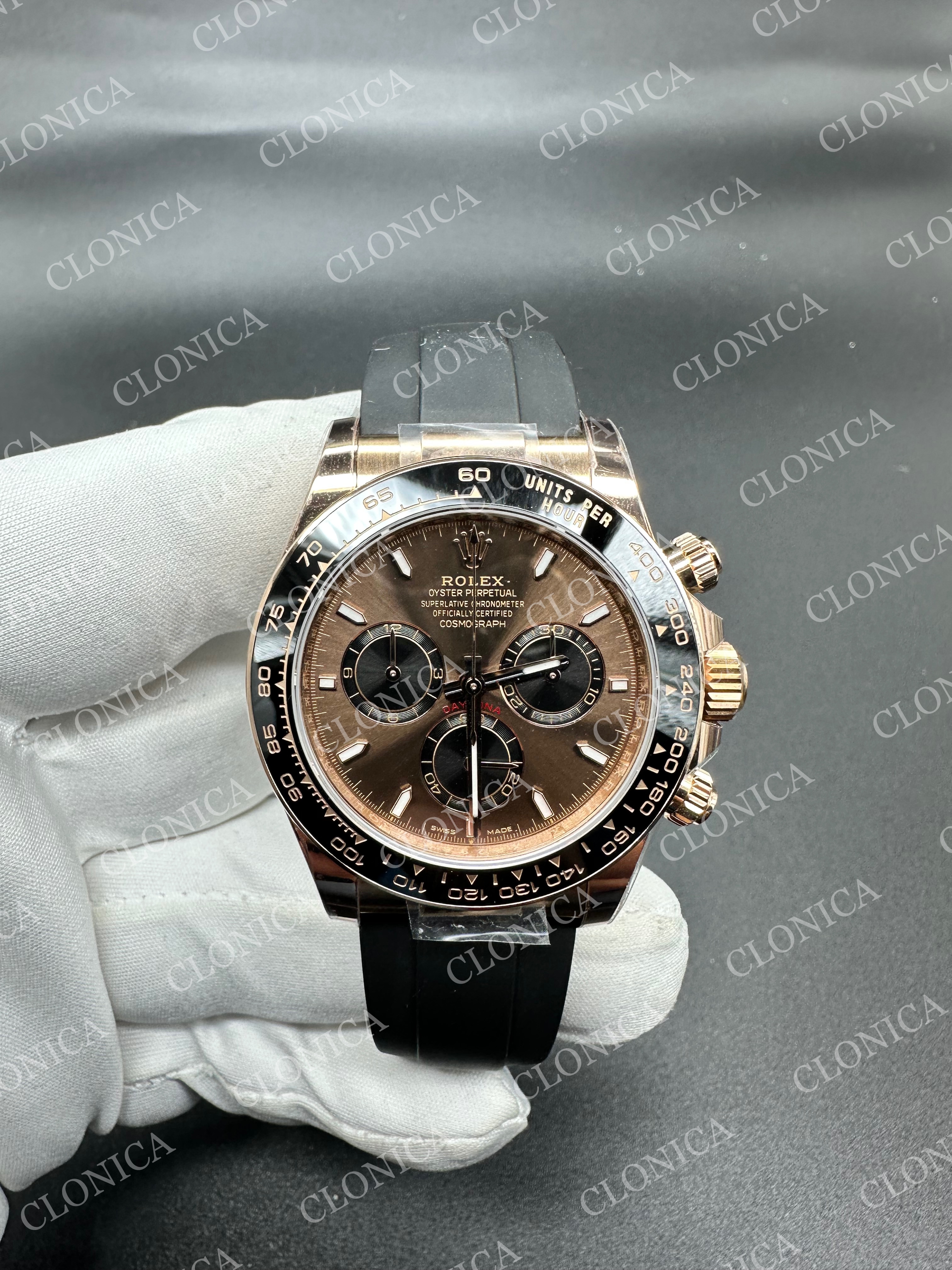 DAYTONA 126515 RG GAIN WEIGHT BROWN DIAL BLACK SUBDIAL ON OYSTERFLEX STRAP