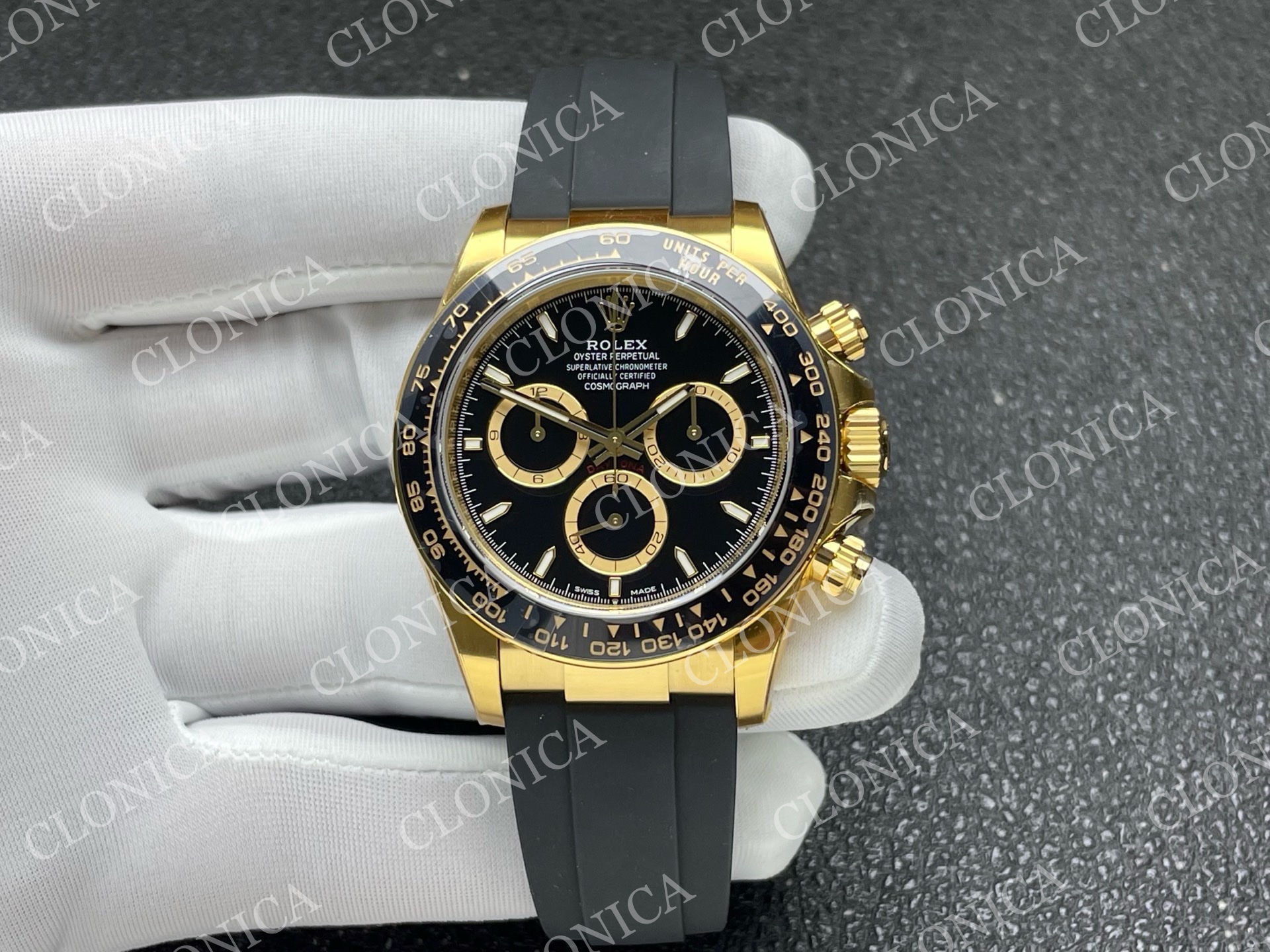 DAYTONA 126518 GAIN WEIGHT BLACK DIAL BLACK SUBDIAL ON OYSTERFLEX STRAP